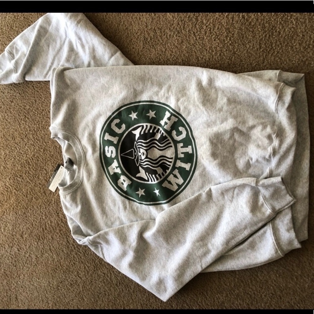 Basic Witch Starbucks Theme Sweatshirt - image 1